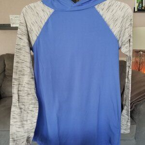 SO Perfect Fit Athletic Blue and Grey Hoodie